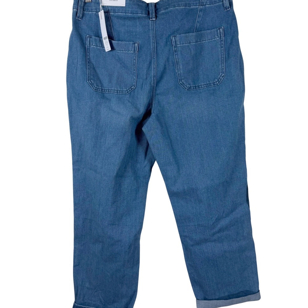 Chicos Denim Utility Crop Jeans Pants Size 1.5 US 10 New cuffed - Picture 6 of 12